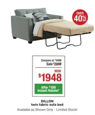 La Z Boy Dillon twin fabric sofa offer