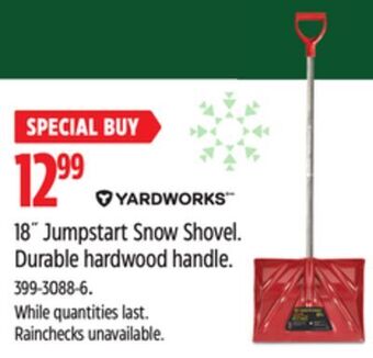 Canadian Tire Yardworks 18" jumpstart snow shovel offer