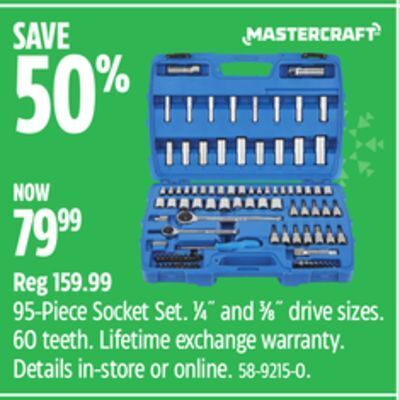 Mastercraft 95 deals piece socket set