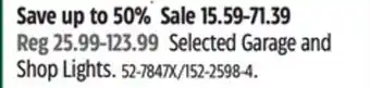 Canadian Tire Selected garage and shop lights offer