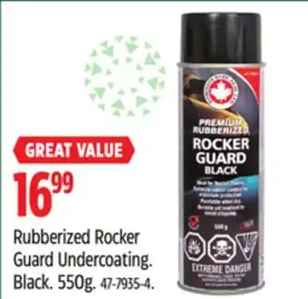 Canadian Tire Dominion sure seal rubberized rockerguard undercoating, black, 550-g offer
