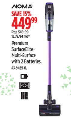Canadian Tire Noma premium surfaceelite+ multi-surface with 2 batteries. offer