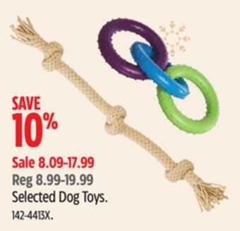 Canadian Tire Petco selected dog toys offer