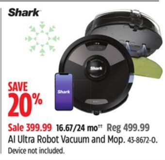 Canadian Tire Shark ai ultra robot vacuum and mop offer
