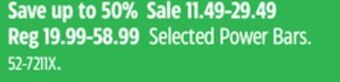 Canadian Tire Noma selected power bars offer