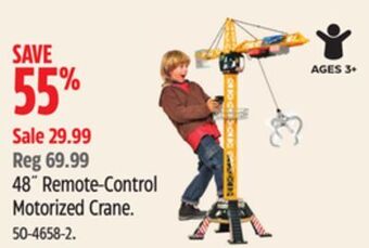 Canadian Tire 48˝ remote-control motorized crane offer