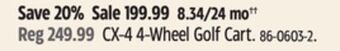 Canadian Tire Powerbilt cx-4 4-wheel golf cart offer