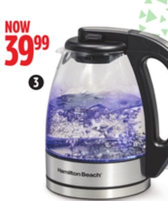Canadian Tire Hamilton beach 1l glass kettle offer