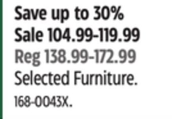 Canadian Tire For living selected furniture offer