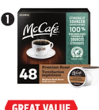 Canadian Tire Selected tim hortons or mccafe k-cup pods, 48-ct offer