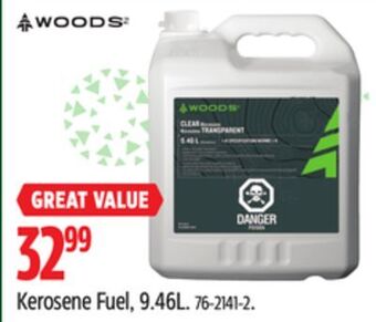 Canadian Tire Woods kerosene fuel, 9.46l offer