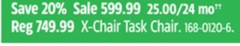Canadian Tire X-chair task chair offer