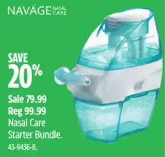 Canadian Tire Navage nasal care saline nasal irrigation starter bundle with 20 salt pods for sinus relief offer