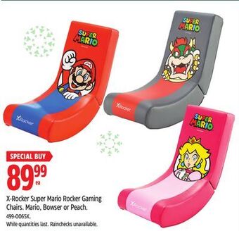 Canadian Tire X-rocker super mario rocker gaming chairs offer