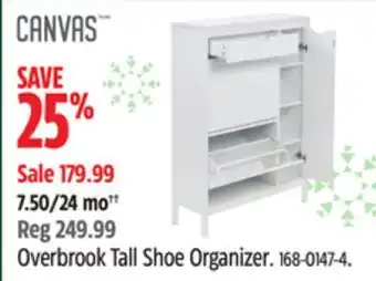 Canadian Tire Canvas overbrook tall shoe organizer offer