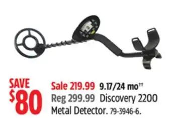 Canadian Tire Bounty discovery 2200 metal detector offer