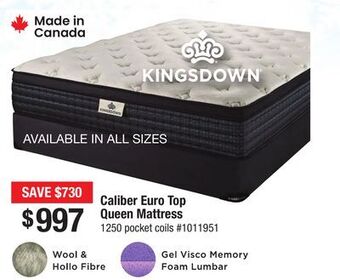 Bad Boy Superstore Caliber euro top queen mattress offer