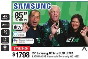 85" samsung 4k smart led ultra hdmi