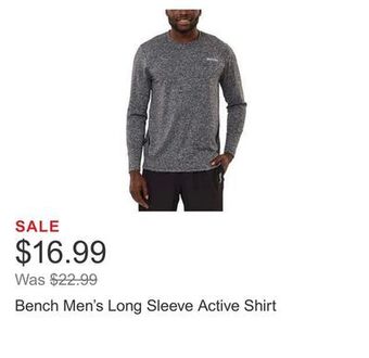 Costco Bench men's long sleeve active shirt offer