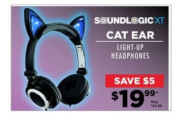Showcase Soundlogic™ xt cat ear light-up headphones offer