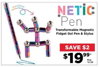 Showcase Transformable magnetic fidget gel pen & stylus offer