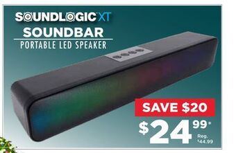 Showcase Soundlogic xt power boom portable bt spkr w/ led lights offer