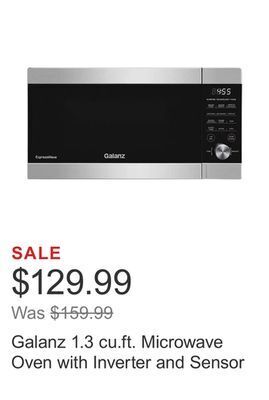 Costco Galanz 1.3 cu.ft. microwave oven with inverter and sensor offer