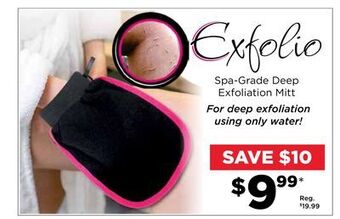 Showcase Exfolio spa-grade deep exfoliation mitt offer