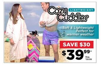 Showcase Cozy cuddler lightweight offer