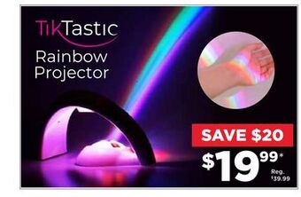 Showcase Tiktastic rainbow projector offer