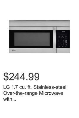 Costco Lg 1.7 cu. ft. stainless-steel over-the-range microwave with easyclean interior offer
