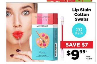 Showcase Lip stain cotton swabs offer