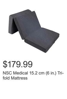 Costco Nsc medical 15.2 cm (6 in.) tri-fold mattress offer