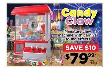 Showcase Candy claw miniature claw machine with carnival sound effects offer