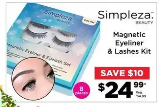 Showcase Simpleza™ beauty magnetic eyeliner & lashes kit offer