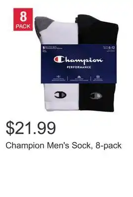 Costco Champion men's sock, 8-pack offer