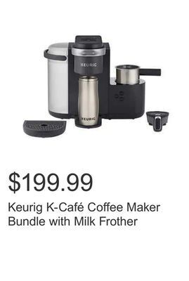 Costco Keurig k-café coffee maker bundle with milk frother offer