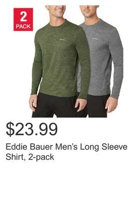Costco Eddie bauer men's long sleeve shirt, 2-pack offer