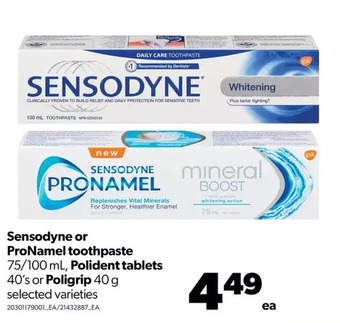 Real Canadian Superstore Sensodyne or pronamel toothpaste, polident tablets or poligrip offer