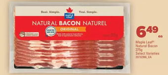 Real Canadian Superstore Maple leaf natural bacon offer