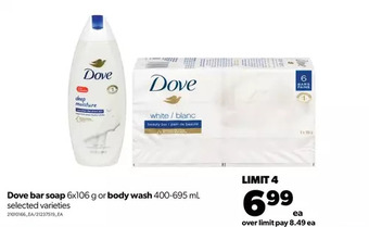 Real Canadian Superstore Dove bar soap or body wash offer