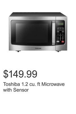 Costco Toshiba 1.2 cu. ft microwave with sensor offer