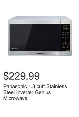 Costco Panasonic 1.3 cuft stainless steel inverter genius microwave offer
