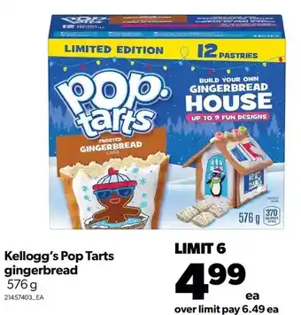 Real Canadian Superstore Kellogg's pop tarts gingerbread offer