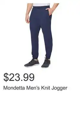 Costco Mondetta men's knit jogger offer