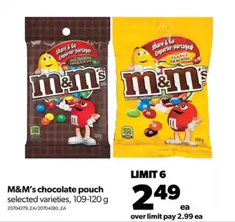 Real Canadian Superstore M&m's chocolate pouch offer