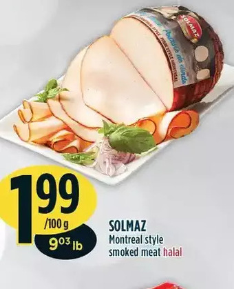 Marché Adonis Solmaz montreal style smoked meat offer