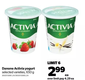 Real Canadian Superstore Danone activia yogurt offer