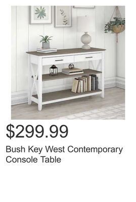 Costco Bush key west contemporary console table offer
