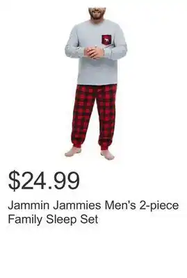 Costco Jammin jammies men's 2-piece family sleep set offer